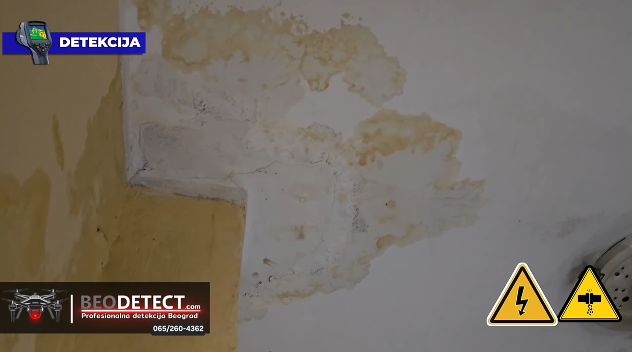 Vlaga i fleke na zidu stana u prizemlju - pukla vertikala u zgradi, Dušanovac