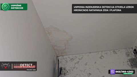 Merač vlage – zatecena vlaga budj Vizuelna inspekcija utvrdila ogromne fleke oko plocastih ma…, Zvezdara 3 — Zvezdara, Beograd