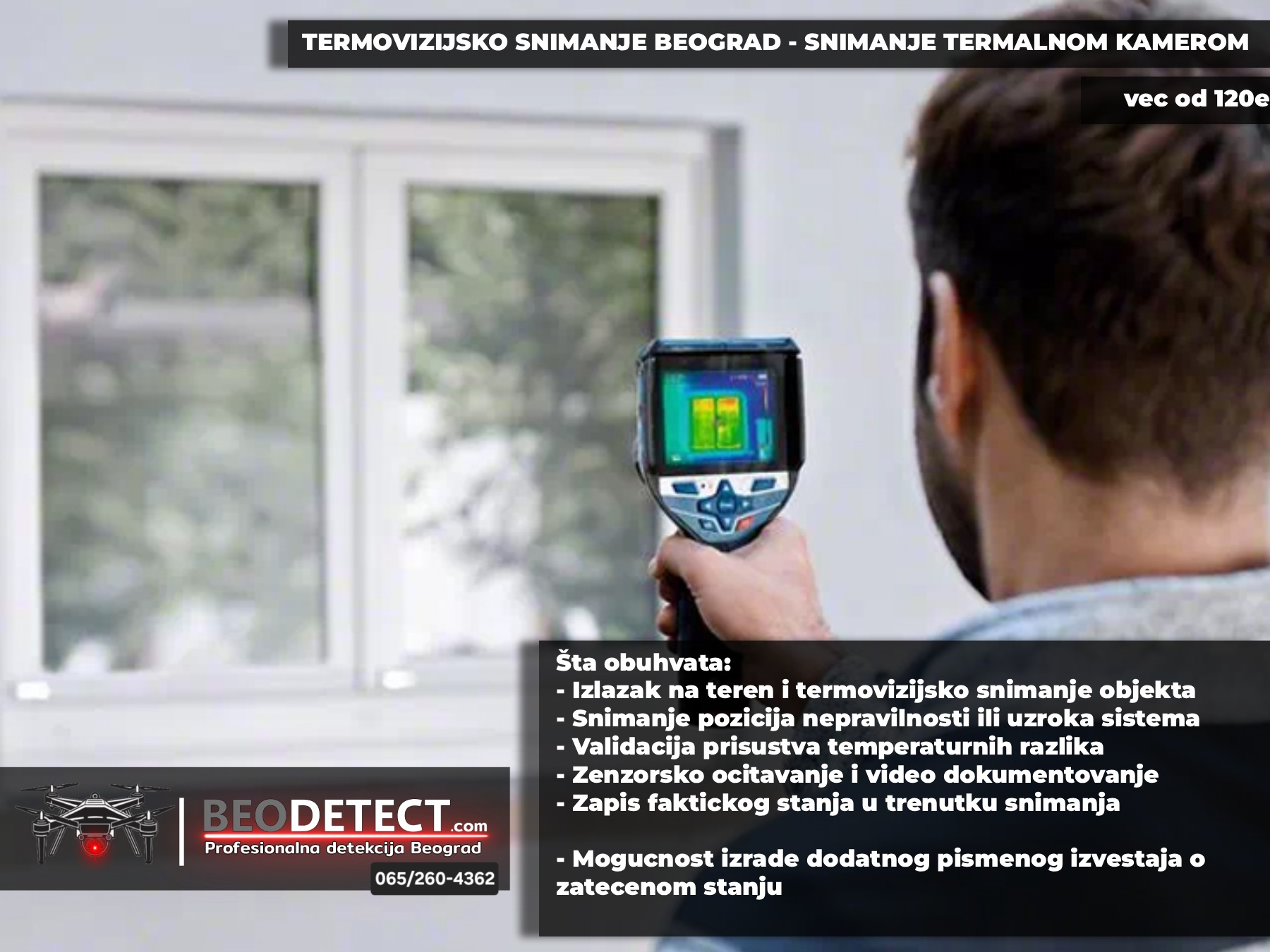Termovizijsko snimanje Beograd - Izlazak na teren i validacija curenja termalnom kamerom - Detekcija anomalija
